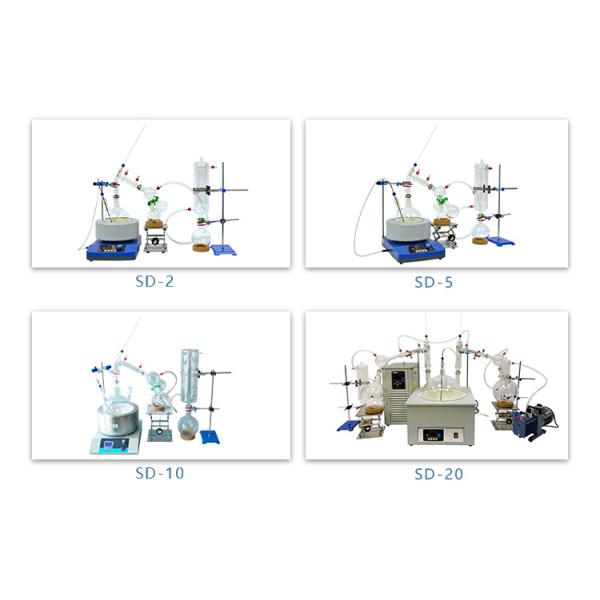 Набор выгонки короткого пути вакуума 5l L480mm стеклянный