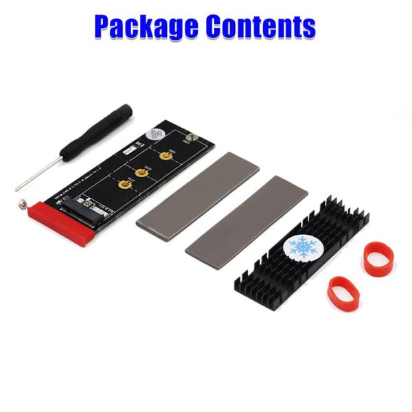 NGFF(M.2)  Nvme M Key SSD To PCI- E 4X Adapter With Heatsink(Vertical Installation)