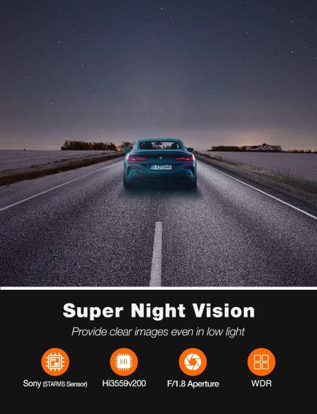 Truck G sensor HD1080P AHD Motion Detection Dash Cam night vision
