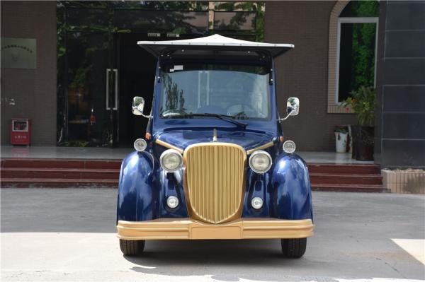 Metal Structure 11 Person Electric Sightseeing Vehicle With High Impact Fiber Glass Body