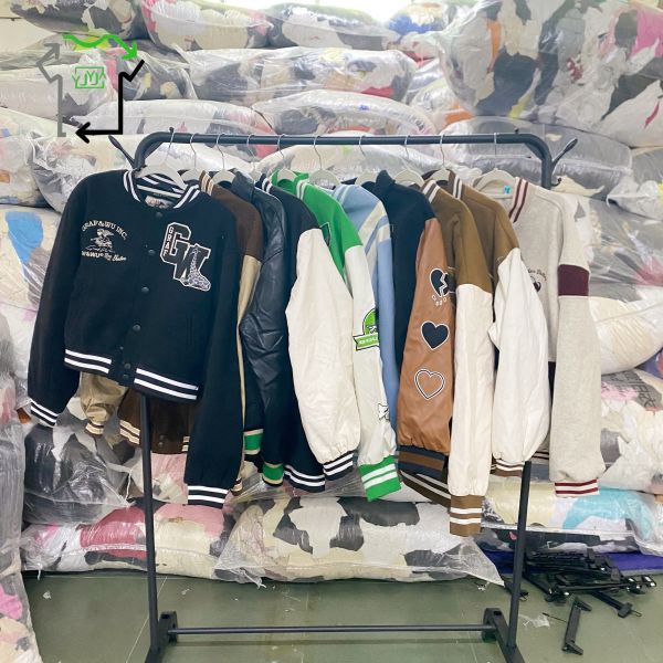 Mixed Colors Second Hand Coats Autumn And Winter Used Baseball Jersey Windproof