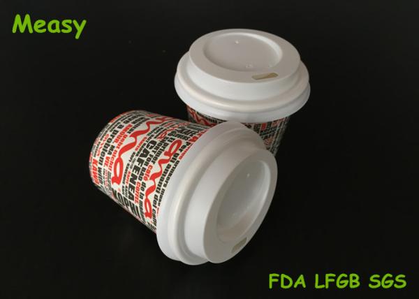 Small 4oz Disposable Paper Cup Lids / Coffee Cup Cover Free Sample Eco Friendly