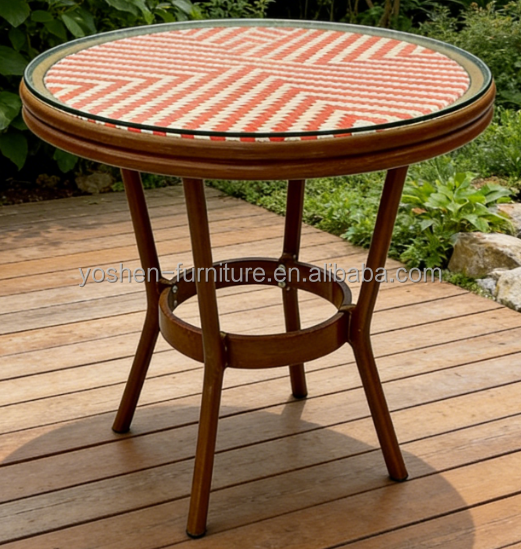 All Weather Portable Outdoor Coffee Table Compact Folding Design for Hotel Balcony Bistro