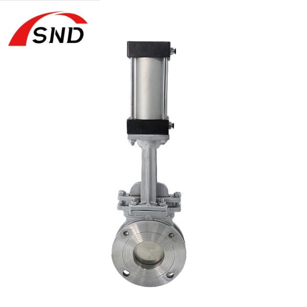 Stainless Steel Pneumatic Knife Gate Valve DN50-1000mm Used In Papermaking Petrochemical Mining Drainage