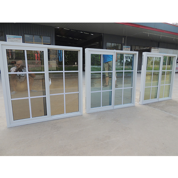 Стеклянные стекла UPVC Сдвижные окна и двери с пластиковым грилем
