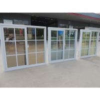 Janela e porta deslizantes de vidro colorido UPVC com grelha de plástico