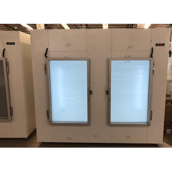 Commercial Ice Storage Bin Indoor 100 Cu. Ft. Double Glass Doors Type