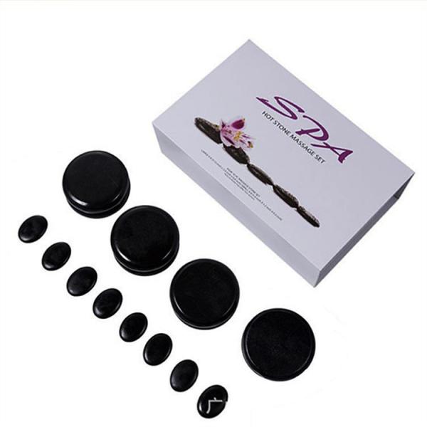 16pcs Portable Spa Hot Stone Massage Stones Set Feature 2 Deep Relaxation of Muscles