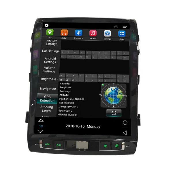 15.6 polegadas Tesla tela vertical Auto Radio Car DVD Player Para Toyota Landcruiser