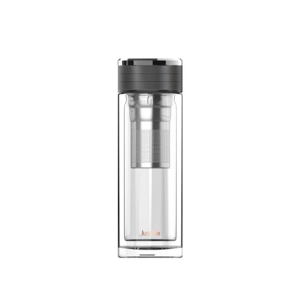 BPA FREE Insulation Glass Tea Bottles With Stainless Steel Tea Strainer