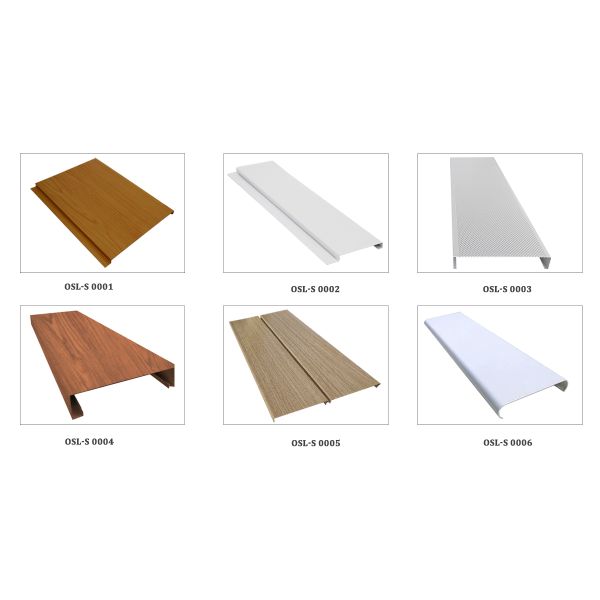 0.8mm Material Thickness Aluminum Strip Ceiling Featuring Inner Ridged Square Pattern Ensuring Easy Maintenance and Long Term