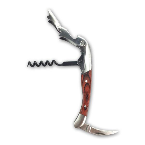 Wooden Metal Corkscrew Bottle Opener ,  Personalized Wine Cork Remover