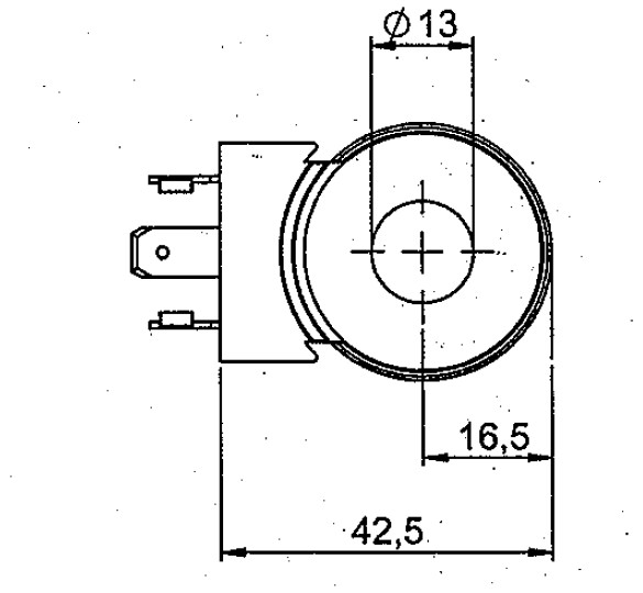 DIN43650 Hydraulic Solenoid Coil Tube Φ13 High 37.7mm 20.5W Electric Circuits DC12V DC24V