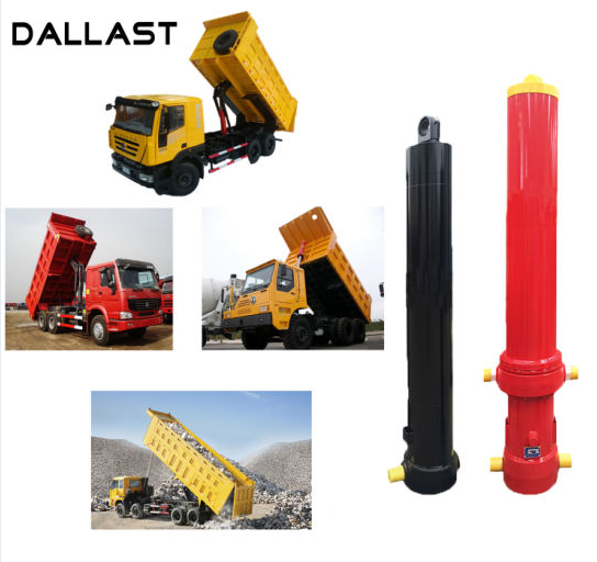 3 Stage Single Acting Telescopic Cylinder , Hydraulic Lift Cylinder For Dump Truck