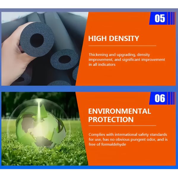 Thermal Acoustic Rubber Foam Insulation Roll Pipe Elastic Closed Cell Material HVAC