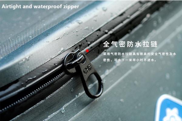 Airtight and completely waterproof zippers for outdoor sports Bags and backpacks