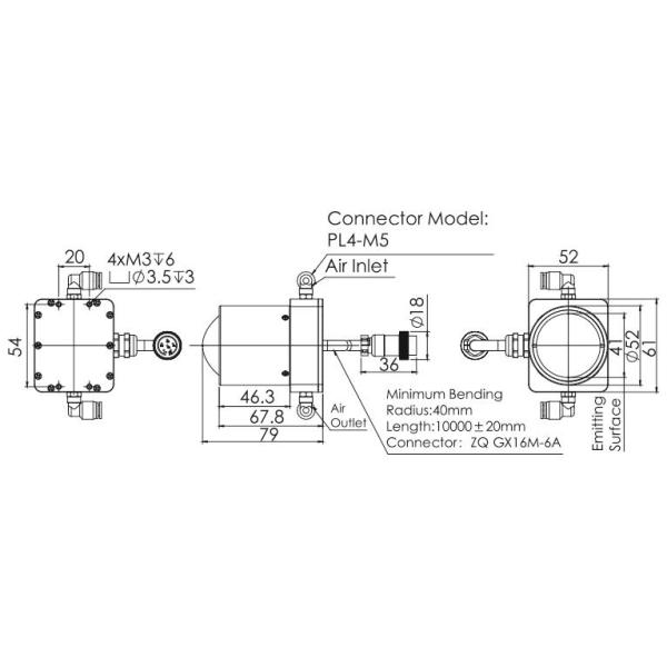 1.8A 43.2W Led Machine Vision Lighting