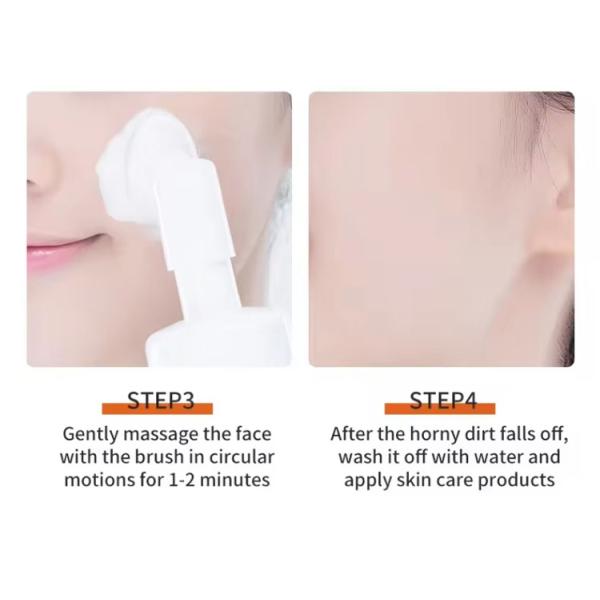 Mousse à l' acide kojique au curcuma Nettoyer la peau Niacinamide éclaircissant le lavage du visage en mousse Nettoyeur pour les taches sombres