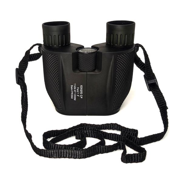 Small Lightweight BAK4 FMC Porro Binoculars 10X25 For Camping Climbing Kids Adults