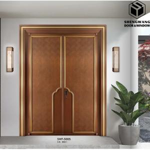 Brown Color With Water Penetration Resistance Copper Door For Villa Front Door