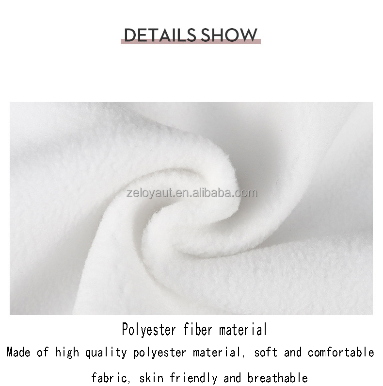 ZELOYAUT Wholesale Cute White Sublimation Blanks  Hats Personalized Sublimation Blank 100% Polyester  70g Pure White Hat