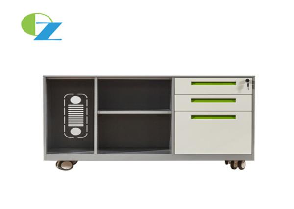 Left CPU Cabinet And Right Tambour Door Pedestal Cabinet Under Workstation Syestem