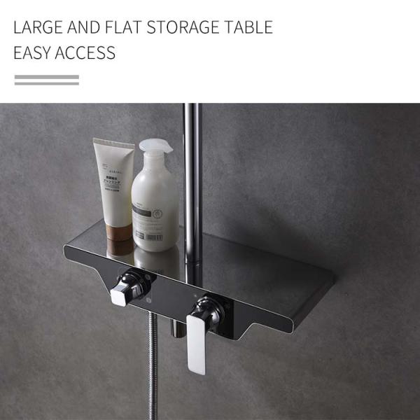 Chrome Copper Bathroom Round Head Shower Set And Rain Shower Mixer Set