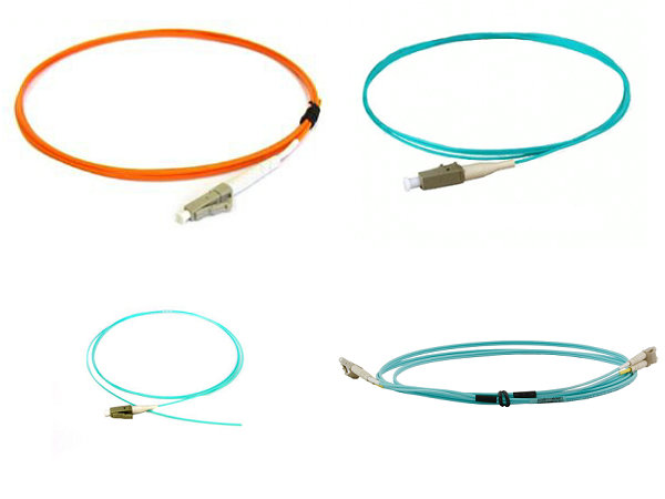 Duplex LC Mulitimode Fiber Optic Pigtail with Orange Aqua Cable , OFNP OFNR Jacket