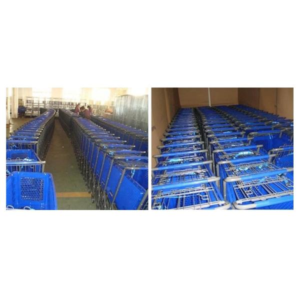 Portable Plastic Shopping Trolley 4 Wheel Red Supermarket Shopping Basket