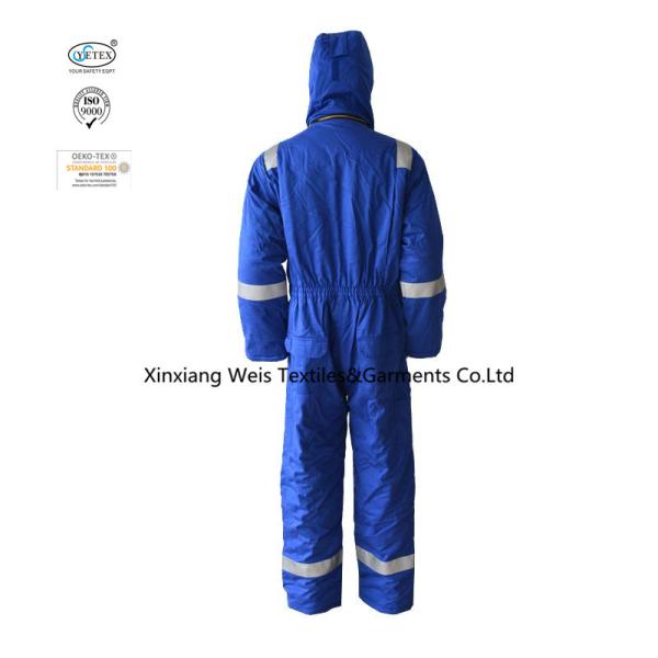 Winter Arc Proof Flame Retardant Coveralls With Hoodie / FR Warm Cotton Padded Clothes Reflective