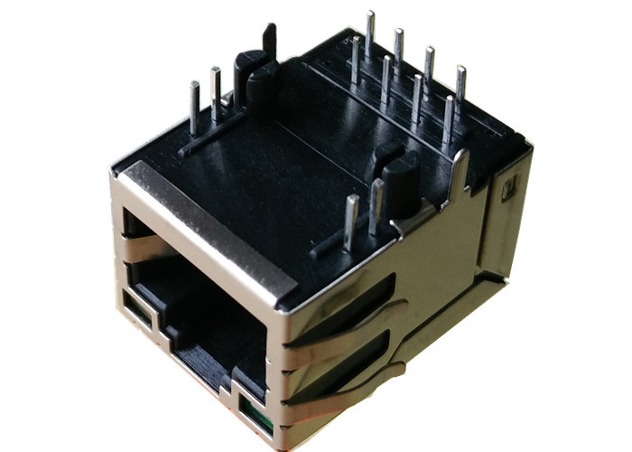 Разъем Tyco 1605706-6 магнитный RJ45 Jack 1X1 защищаемый с СИД 1605706-7