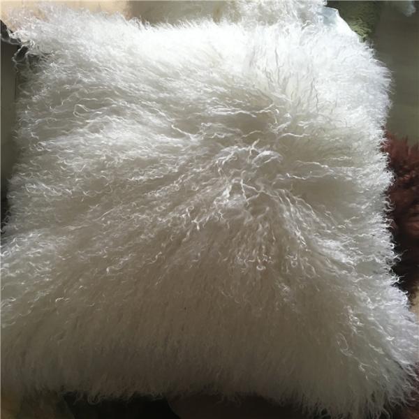 Mongolian Fur Decorative Pillow Mongolian Lamb Fur Throw Pillow Pure Mongolian Throw Pillow