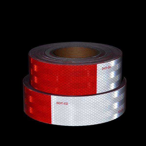 High Intensity Grade DOT-C2 Reflective Safety Tape Waterproof Red and White Adhesive Conspicuity Tape for Vehicle