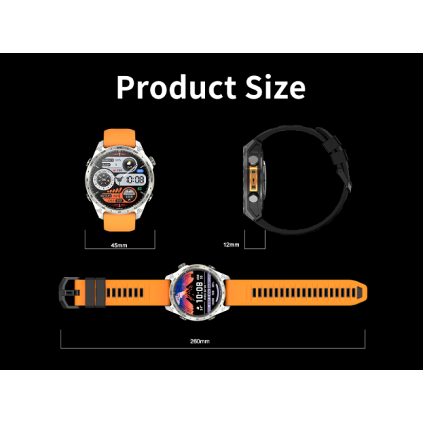 HD300 Pro Offline Map GPS Smart Watch WhatsApp Replay APP Download 1.43inch AMOLED Screen 4GB Memory Waterproof 3ATM Smartwatch