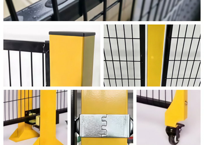 Robot Safety Fencing Powder Coating Surface Treatment 1m-3m Height