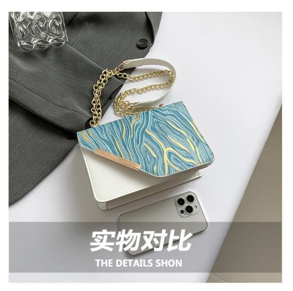 Bag women's new fashion small square bag wholesale niche simple retro quicksand everything single shoulder crossbody cha