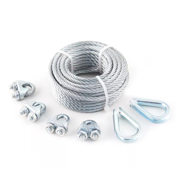 Type 316 Stainless Steel SS Cable Deck Railing Hardware Kits System 1/8 Inch Steel Cable Rope Wire T316 7x7 Wire Rope