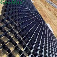 Géocelle en HDPE noir 150 mm Hauteur 660 mm Espace de soudage Pour les barrières acoustiques Murs de protection contre les explosions Dérapants routiers