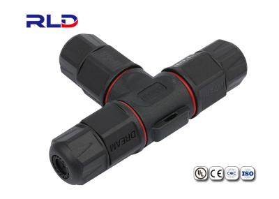 IP68 Waterproof o tipo plástico conectores do parafuso do poder da junção de T do fio