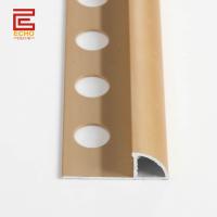 Salle de bains en aluminium Carreaux Bullnose Trim Rôle extérieur Carreaux dorés Perles 12 mm