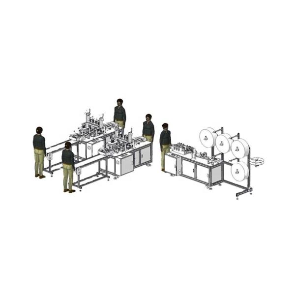 220V Face Mask Production Line , Disposable Face Mask Manufacturing Machine