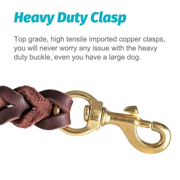 Поводки кожи собаки 6 ФТ Хандмаде, заплетенная кожаная ранг войск поводка собаки