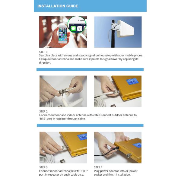 High Power 900MHZ 1800MHZ 2100MHZ 2G 3G 4G 5G Signal Booster