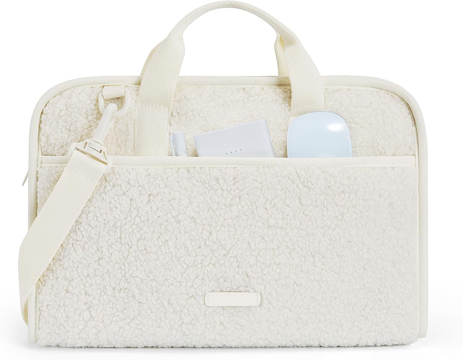 Custom Thin Business Faux Fur Laptop Bag Shockproof Computer Sleeve with Adjustable Removable Shoulder Strap Handbag Cover Wholesale OEM/ODM/Private Label