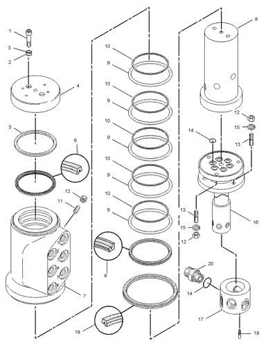 8U5852 2922771 8U-5852 292-2771 M318C Wheel Excavator Swivel Joint Seal Repair Kit