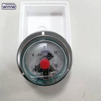0-1MPa Medidor de presión de contacto eléctrico, medidor de presión lleno de aceite de silicona con brida