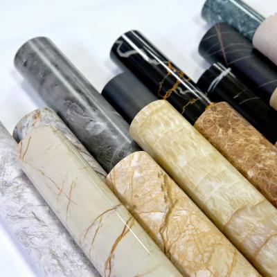 Marble Effect PVC Decorative Film Roll For Furniture Countertop Waterproof