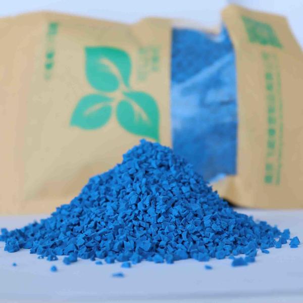 9mm Blue EPDM Rubber Block Granules Recyled Rubber Mulch For Sports Flooring