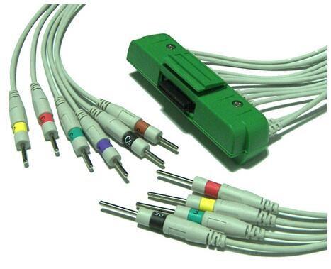 TPU One Piece EKG Lead Wires 3/5 Lead 3.6 Metre Length Blue Wire