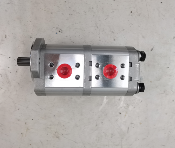 16+16 10T L Brida-1 Bomba Hidráulica Aleaciones de acero y aluminio 160kPa-250kPa Bomba de engranajes de engranaje externo de presión media y alta Bomba Hidráulica Maquinaria Pesada